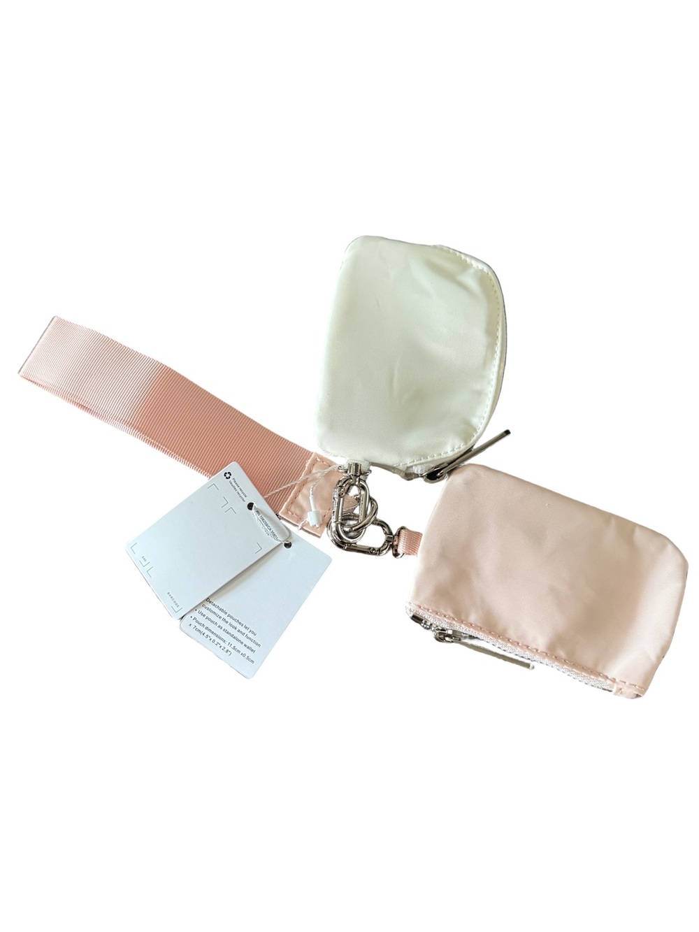Lululemon Dual Pouch Wristlet in Pink and Ivory - NEW WITH TAGS - Picture 2 of 3